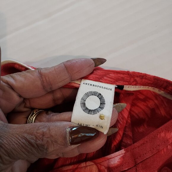 Anthropologie Akemi + Kin Coconino Floral Button Down Blouse Size Lg NWOT - Picture 10 of 11